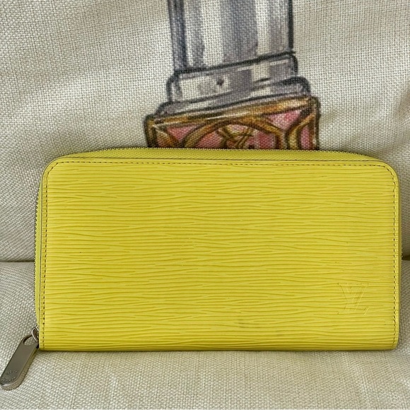 LOUIS VUITTON EPI ZIPPY LONG WALLET⭐️IN COLOR CITRON⭐️💯 Authentic - Picture 1 of 13